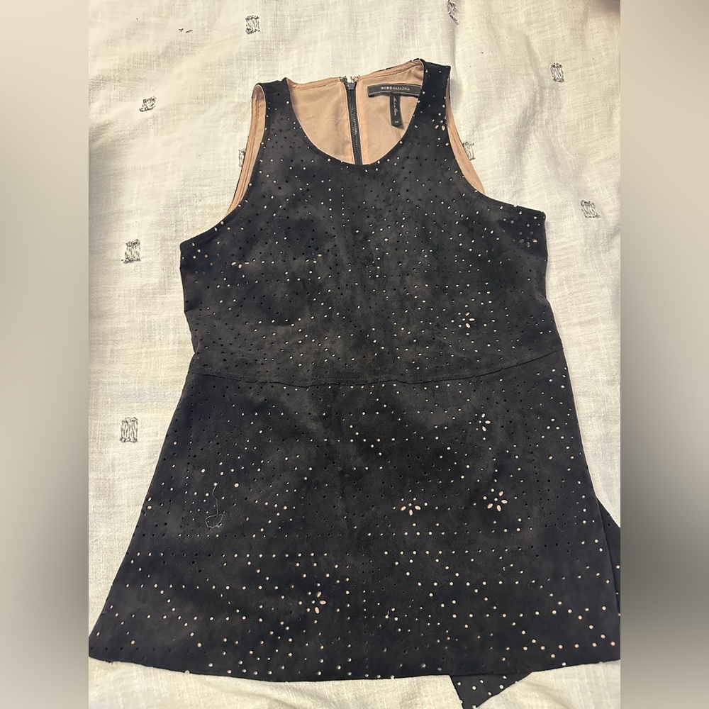 BCBG suede tank top